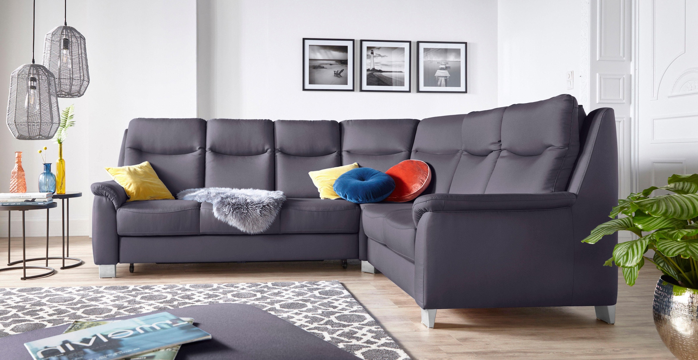 sit&more Ecksofa »Boccaccio L-Form«, mit Federkern und Kopfteilverstellung, günstig online kaufen