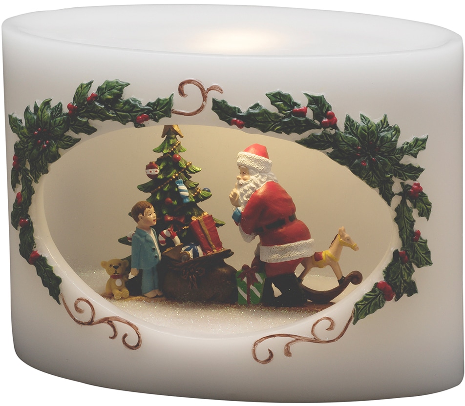 KONSTSMIDE LED-Kerze »Weihnachtsdeko«, LED Echtwachskerze Weihnachtsmann  mit Kind online kaufen
