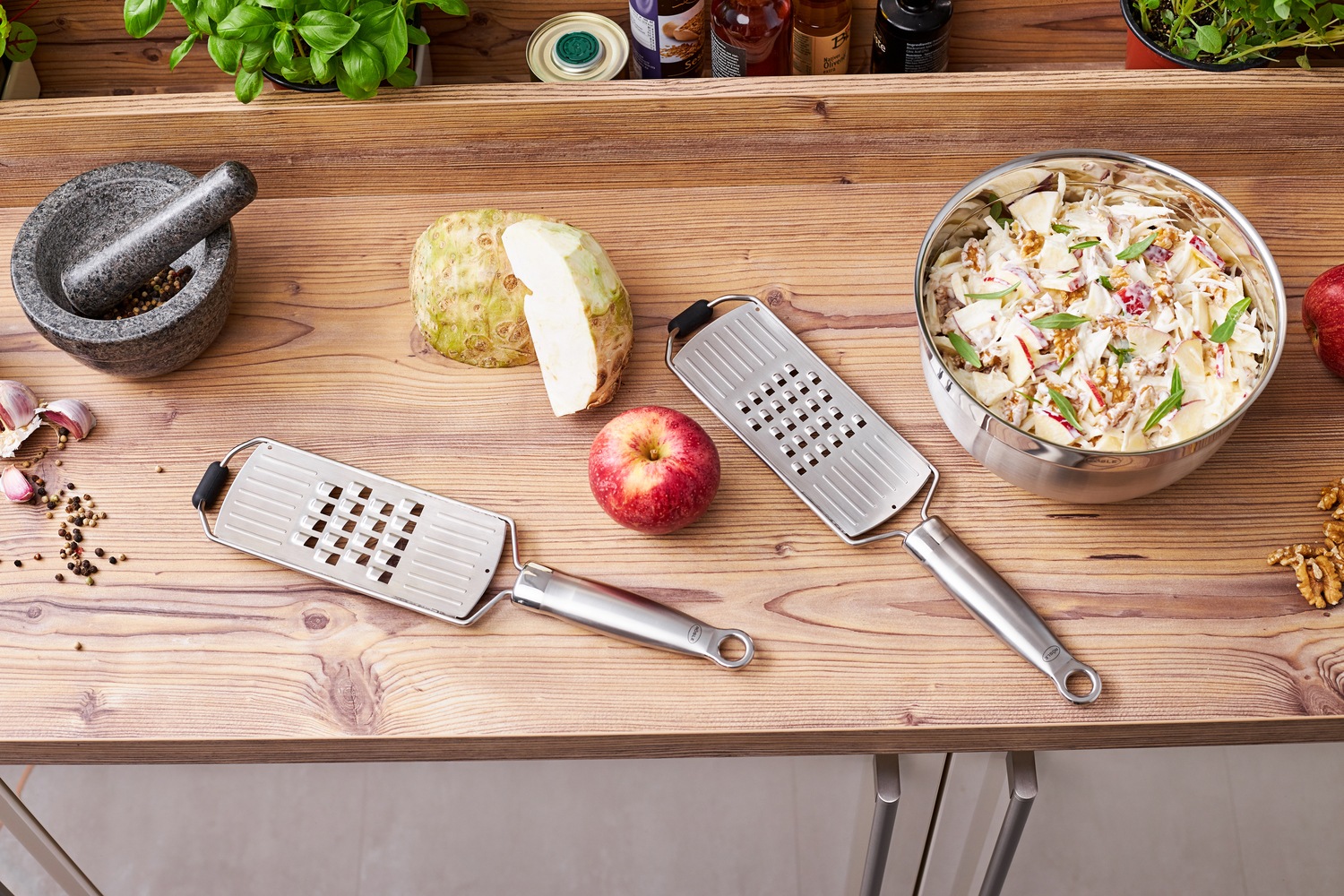 RÖSLE Küchenreibe, (1 St.), Grobreibe für Kartoffeln oder Käse, mit ergonomischem Griff