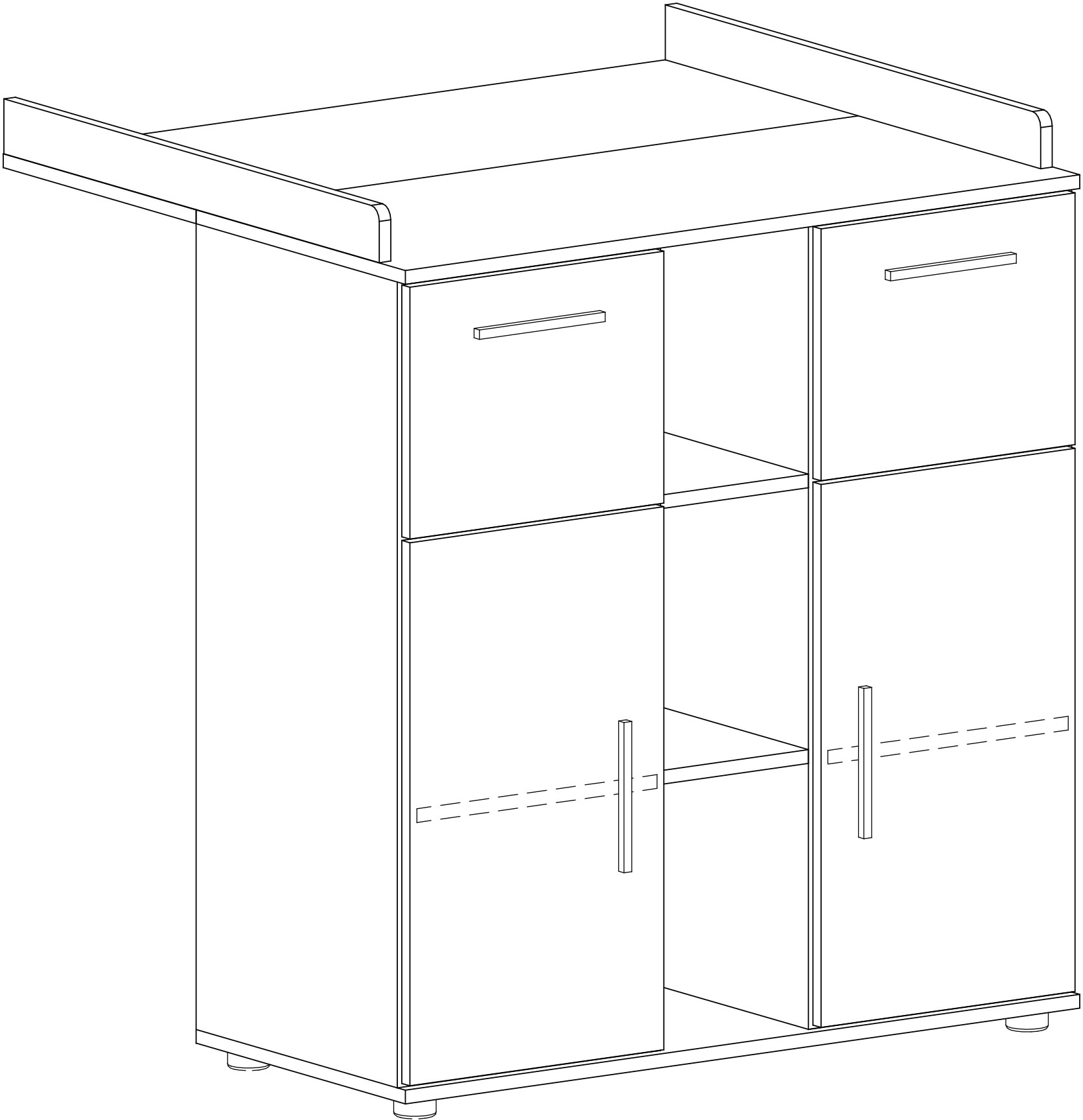 arthur berndt Babyzimmer-Komplettset »Lotti«, (Set, 3 tlg., Kinderbett, Schrank, Wickelkommode), Made in Germany; mit Kinderbett, Schrank und Wickelkommode