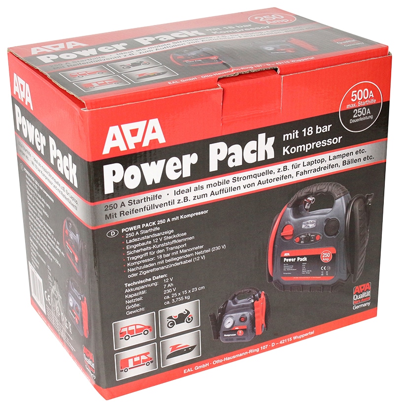 Pack«, bis Ampere, im mit %Sale jetzt Kompressor 500 Starthilfegerät »Power APA