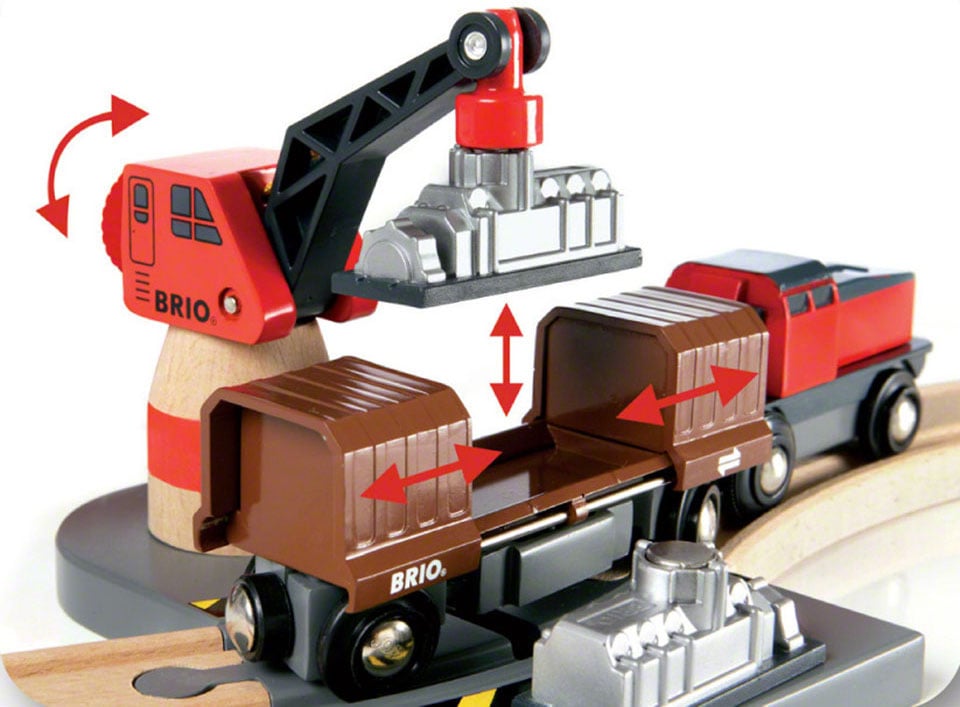 BRIO® Spielzeug-Eisenbahn »BRIO® WORLD, Container Hafen Set«, (Set), FSC® - schützt Wald - weltweit