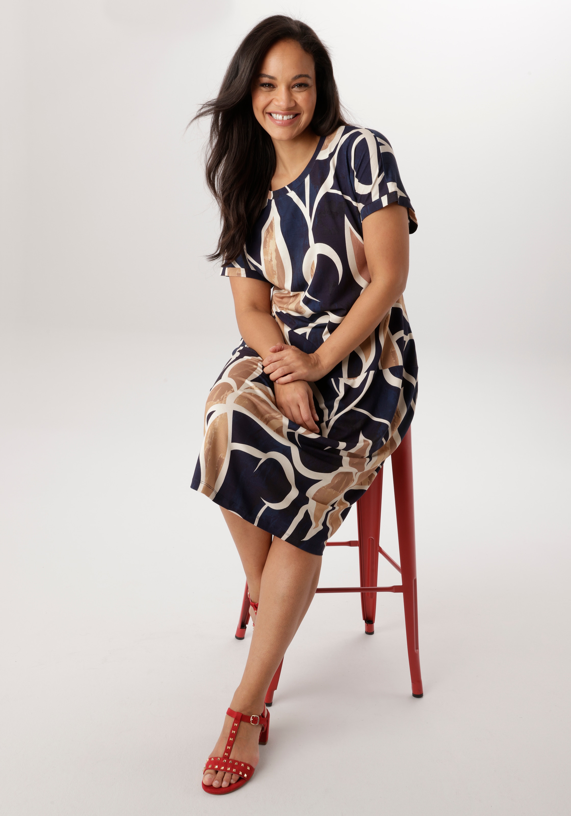 Aniston PLUS Jerseykleid in bequemes Jersey-Qualität - NEUE KOLLEKTION