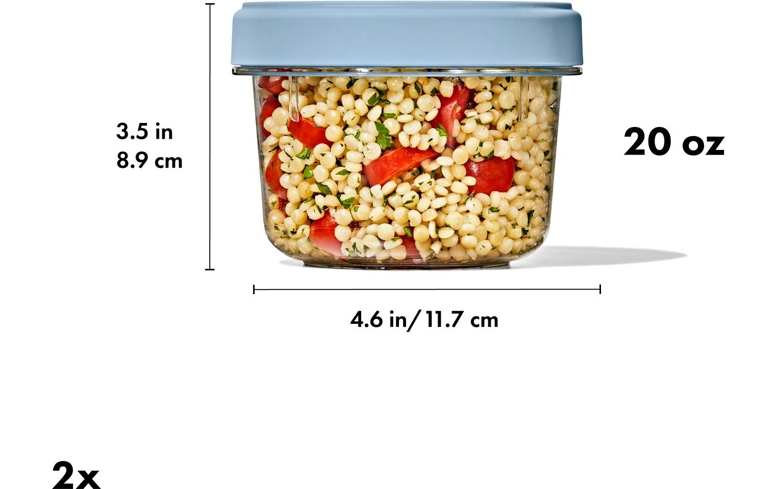 OXO Good Grips Aufbewahrungssystem »OXO Twist & Stack Behälter – 550 ml – 2er Set« ideal für Meal Prep