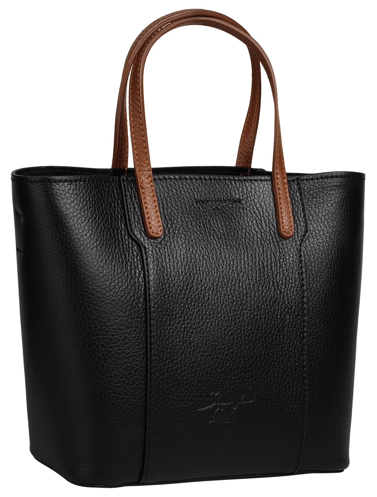 Samantha Look Henkeltasche echt Leder, Made in Italy