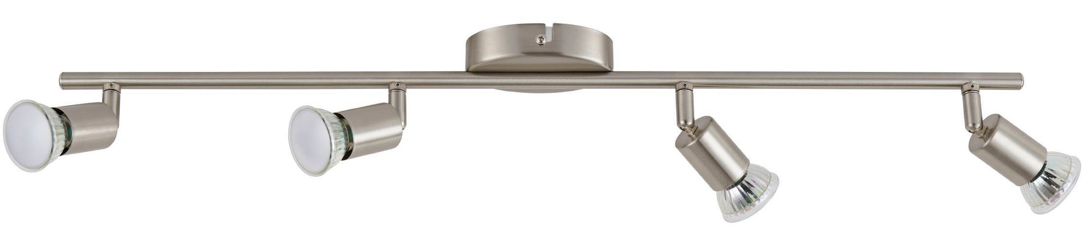 EGLO Deckenleuchte »Buzz-LED Deckenleuchte, Deckenstrahler aus Metall, Küchenlampe, GU10« GU10 1 Stk. Spot - L68,5 x B6,5 cm - nickel-matt - 4X2,8W inkl.