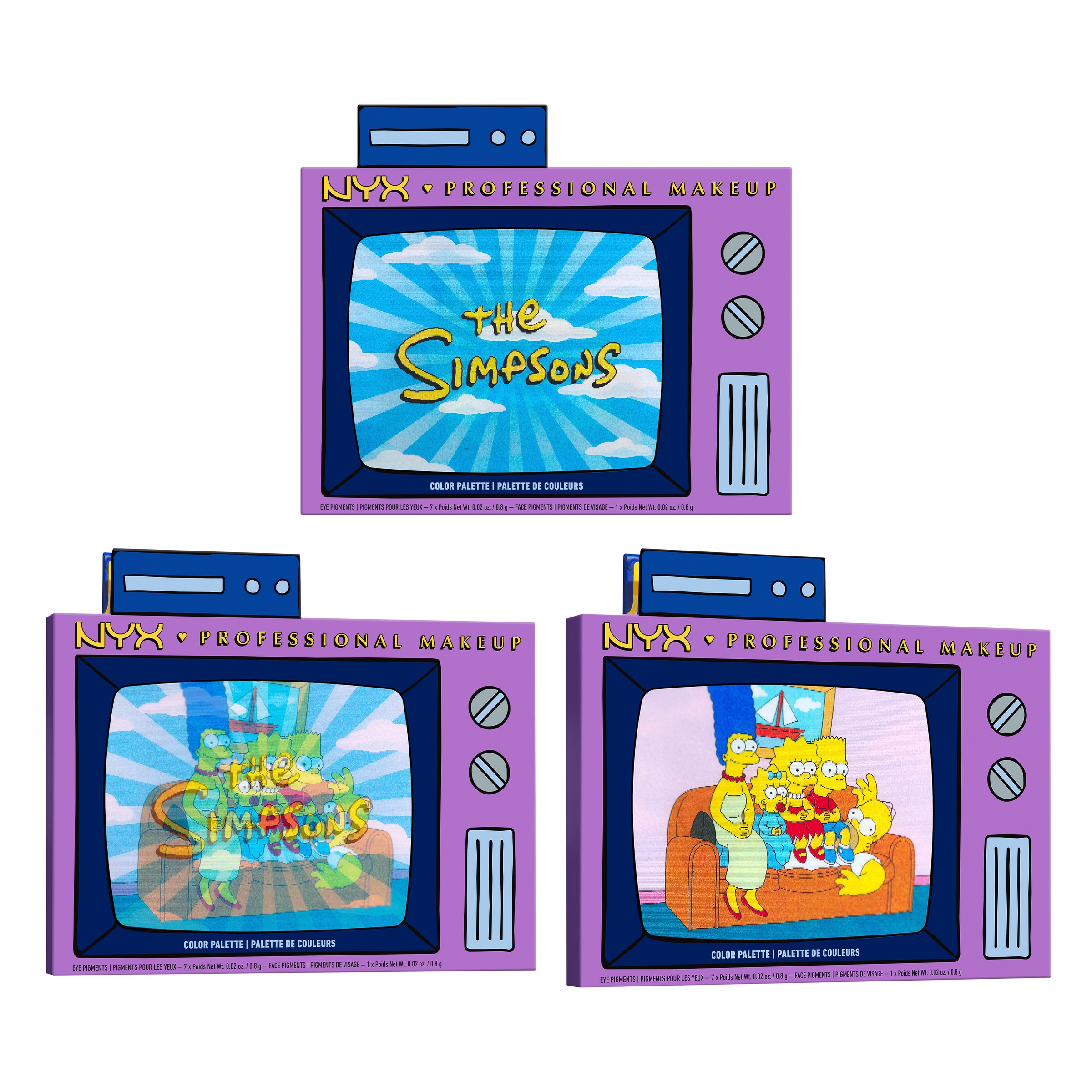 NYX PROFESSIONAL MAKEUP Lidschatten-Palette »FAMILIE SIMPSON COLOR PALETTE«