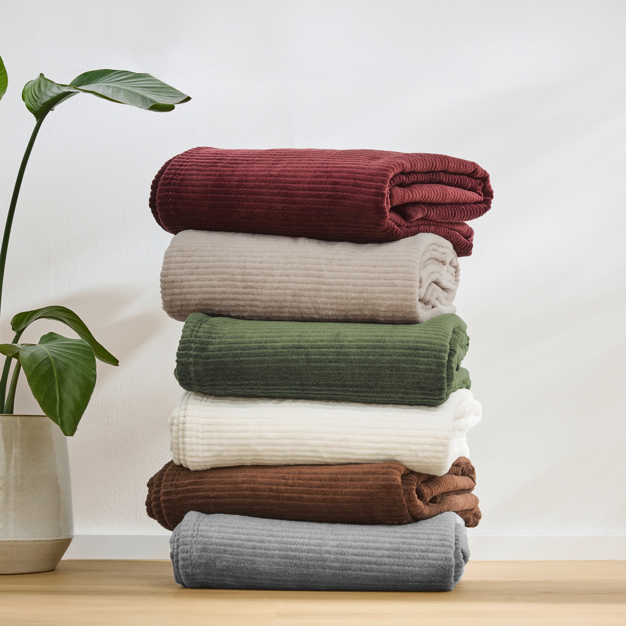 IBENA Wohndecke »Wohndecke Cordoba«, Mit trendiger Cord-Struktur günstig online kaufen