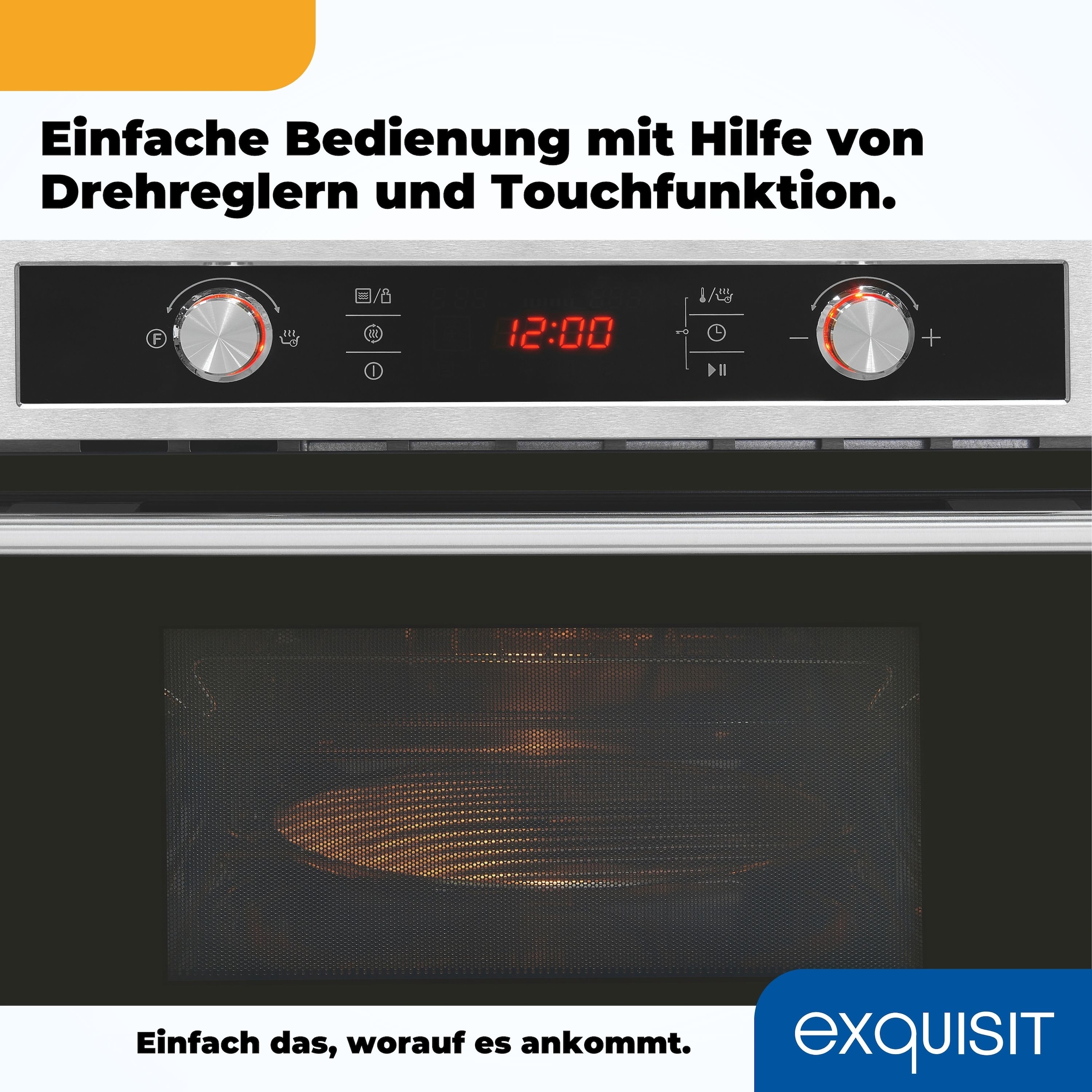 exquisit Einbau-Mikrowelle »EBM 4544 Hi« Mikrowelle 1650 W Egal ob Pizza, Gemüse oder Fleisch-perfekte Ergebnisse auf Knopfdruck