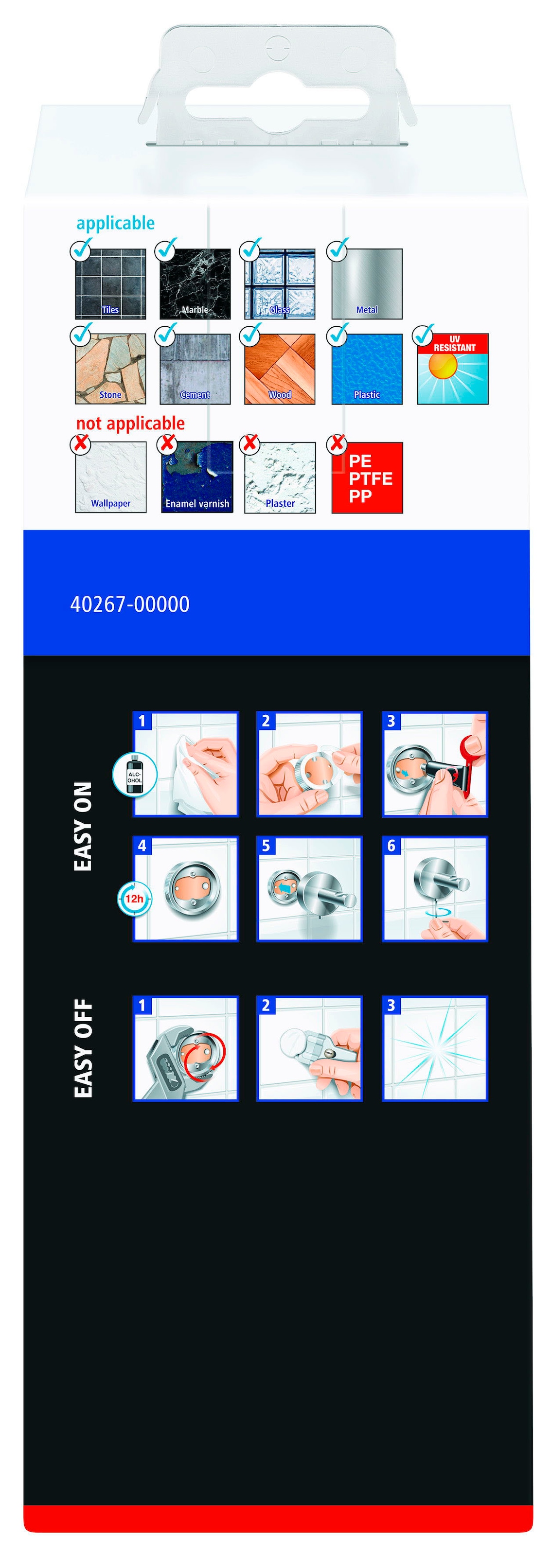 tesa Seifenspender »1x tesa klaam Design-Seifenspender« chrom-weiß 12,5 cm : 7 cm : 17 cm