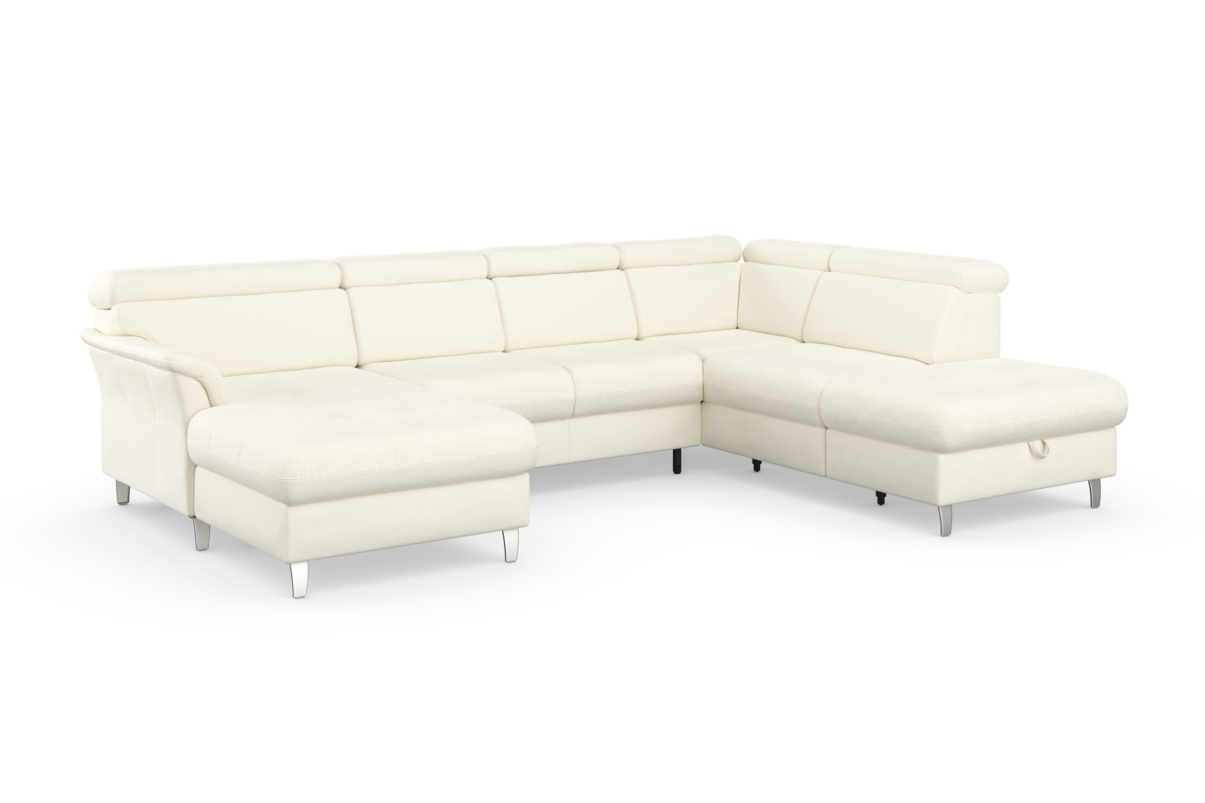 sit&more Wohnlandschaft »Marano U-Form«, inklusive Kopfteilverstellung, wahlweise mit Bettfunktion, Bettkasten