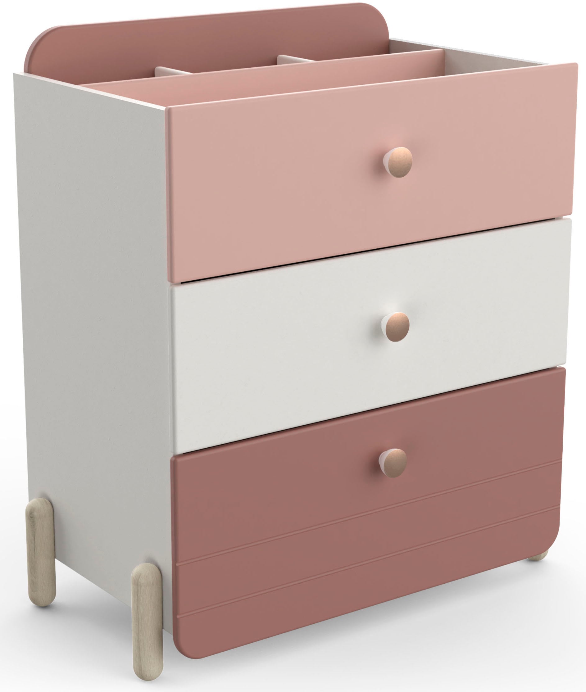 Demeyere GROUP Kombikommode »Jade«, Schublade mit Rollenauszügen, Runde Knopfgriffe mit Roségold-Finish