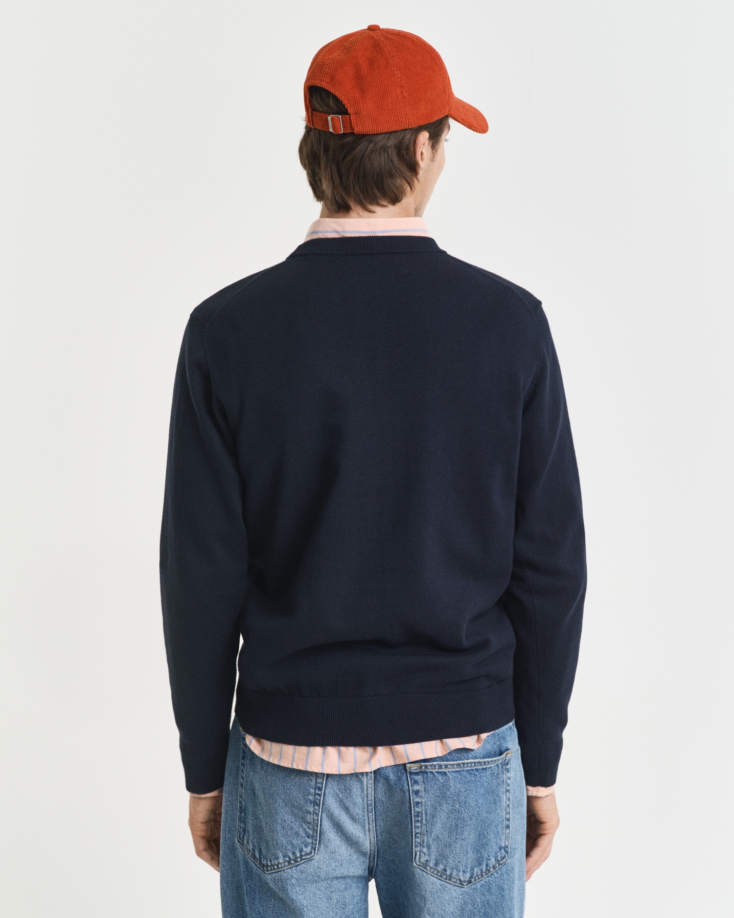 Gant Rundhalspullover »CLASSIC COTTON C-NECK«, Premium Strickpullver aus weicher 100% Baumwolle, Übergangspullover