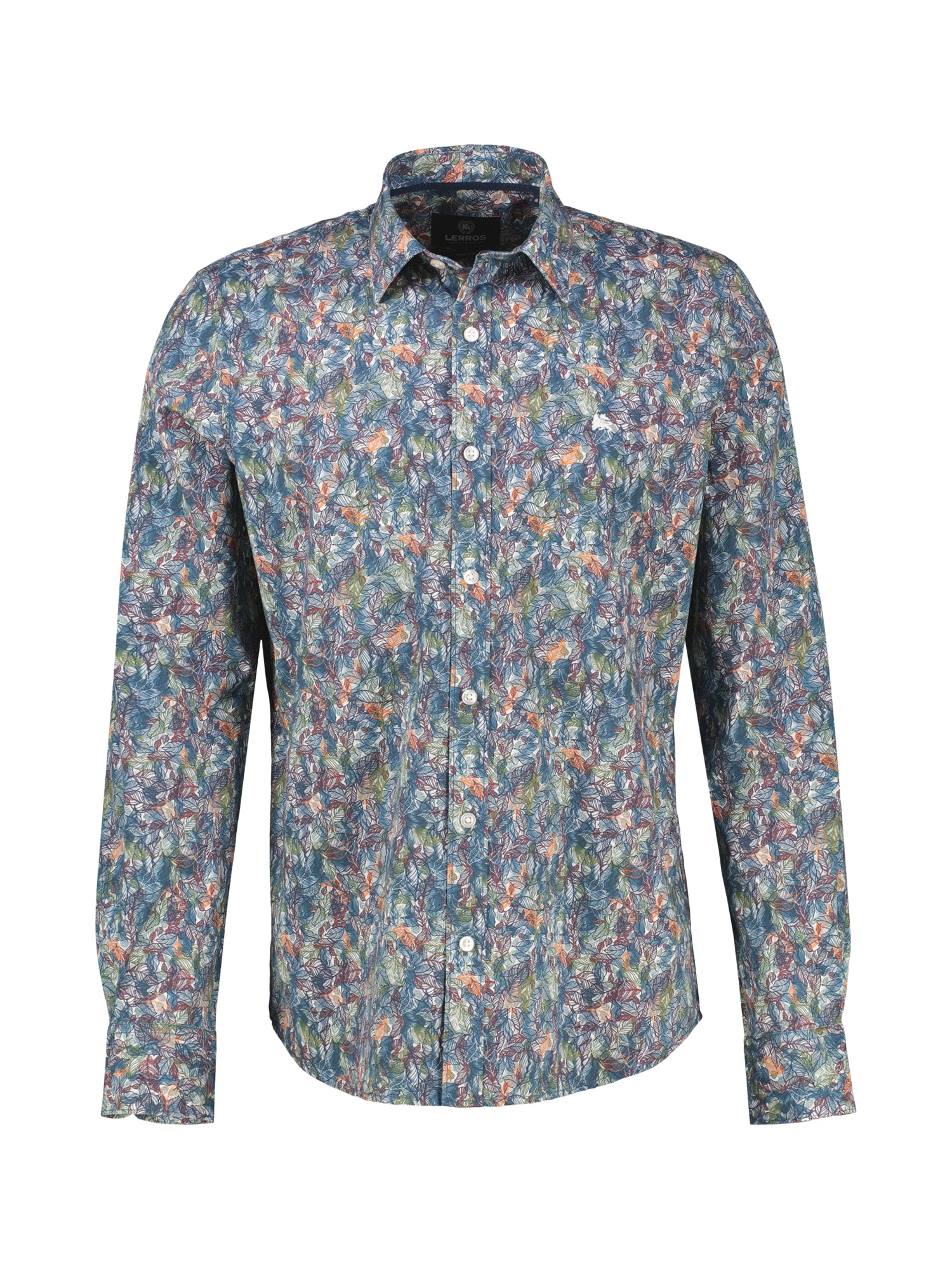 LERROS Langarmhemd »LERROS Grafisch inszeniertes Poplinhemd für Herren«