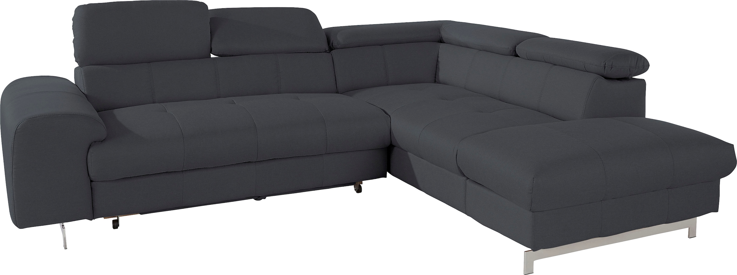 COTTA Polstergarnitur »Chef L-Form«, (Set, 2 tlg.), Set bestehend aus: Ecksofa mit Kopfteilverstellung & Hocker