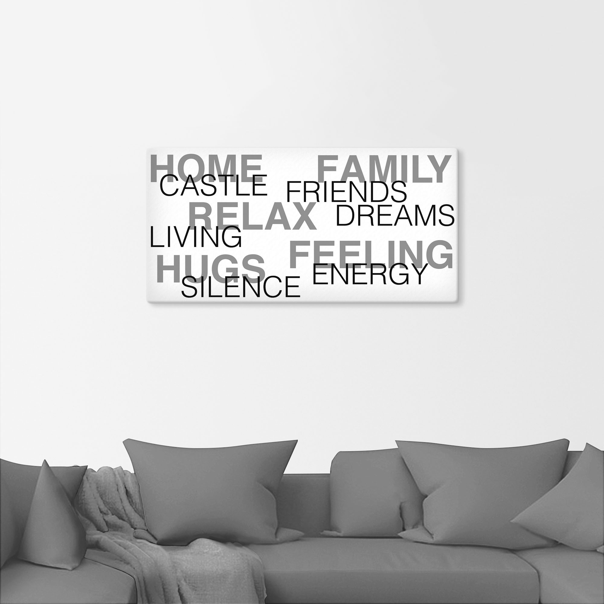 Artland Leinwandbild »Zuhause« Sprüche & Texte 1 Stk. tlg. auf Holzrahmen g günstig online kaufen