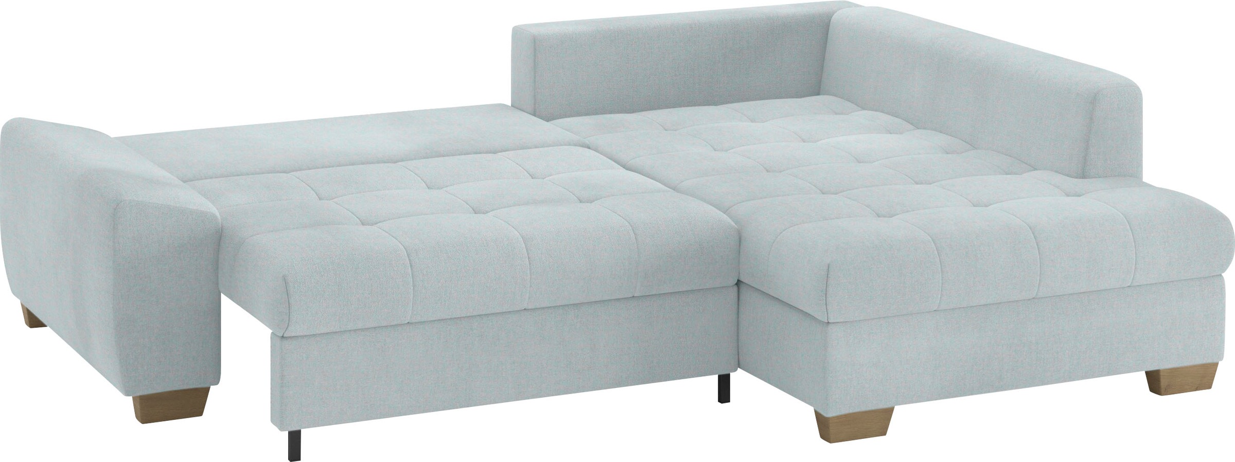 Mr. Couch Ecksofa »Nikita II, L-Form, bis 140kg pro Sitzplatz belastbar«, mit Kaltschaumpolsterung, wahlweise mit Bett und Bettkasten