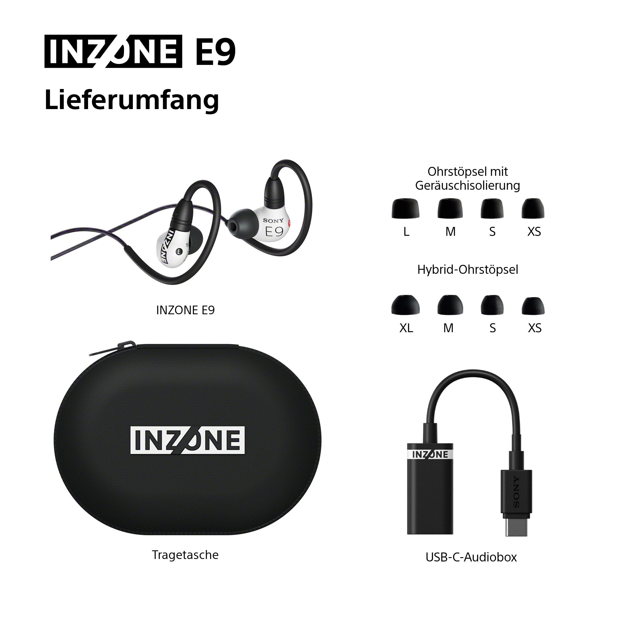 Sony Gaming-Headset »INZONE E9«, Geräuschisolierung