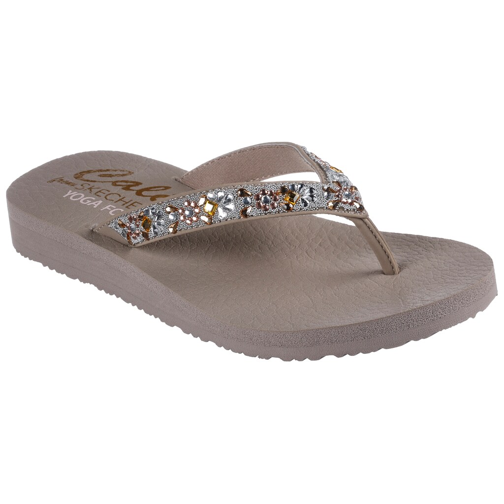 Skechers Zehentrenner »MEDITATION GARDEN BLISS«, mit aufwendiger Steinchenverzierung