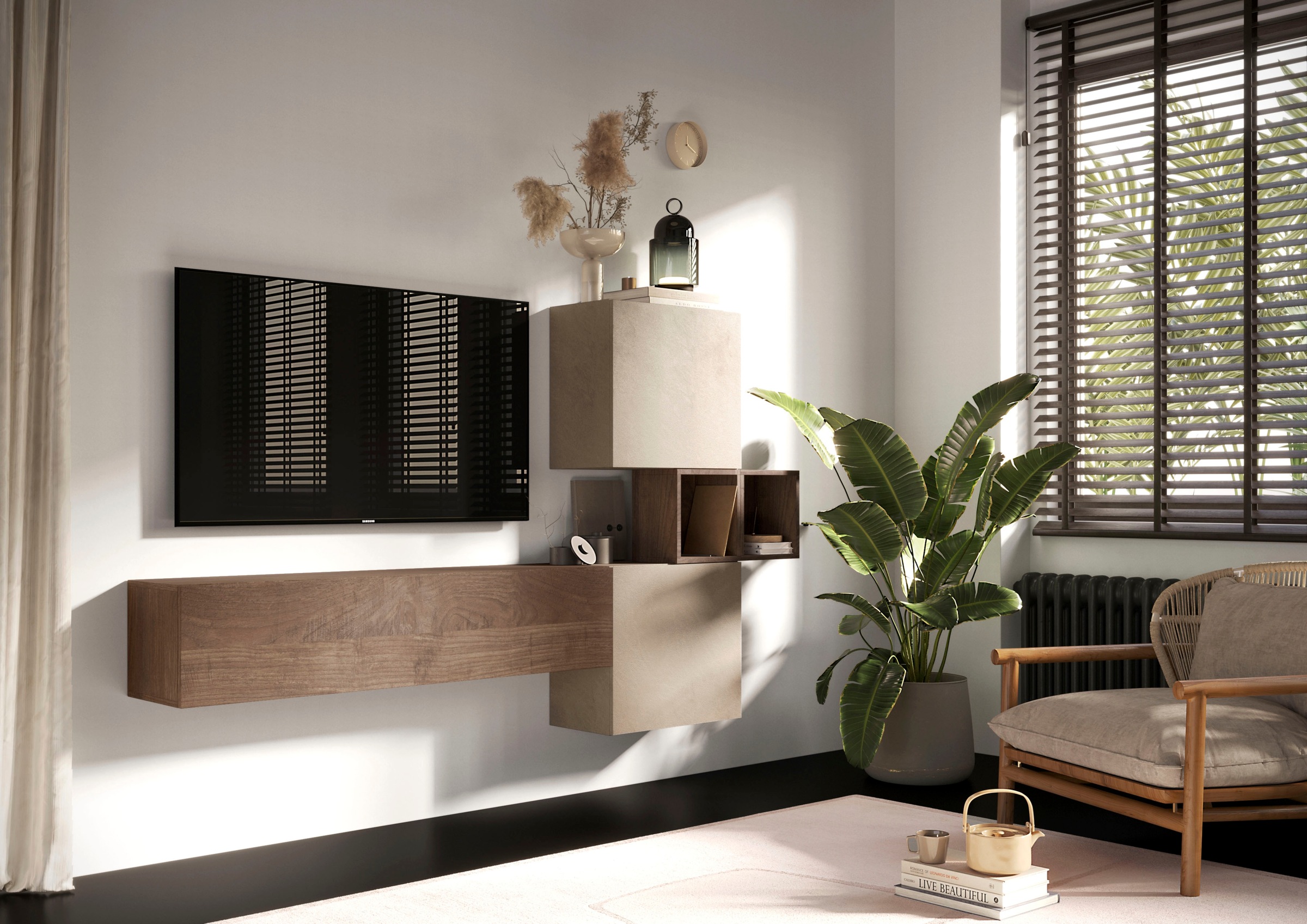 INOSIGN Wohnwand »INFINITY, 4tlg. Breite 222 cm, Höhe variabel, Wohnwand« S günstig online kaufen