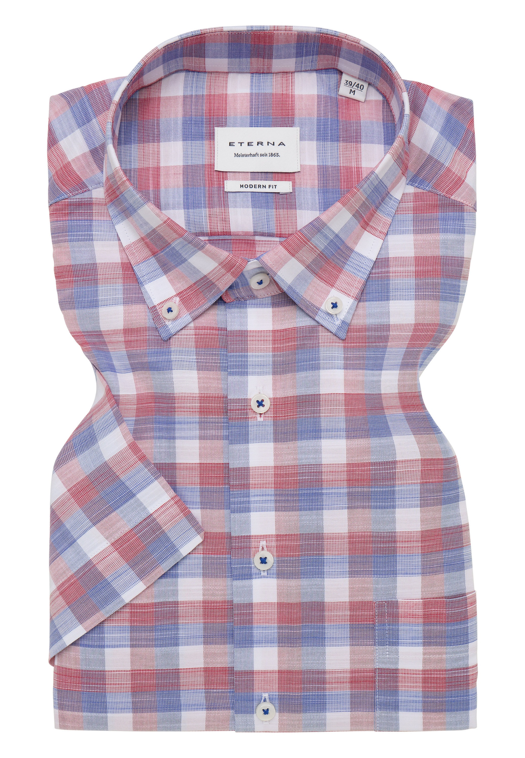 Eterna Kurzarmhemd »MODERN FIT« EASY IRON (bügelleicht)