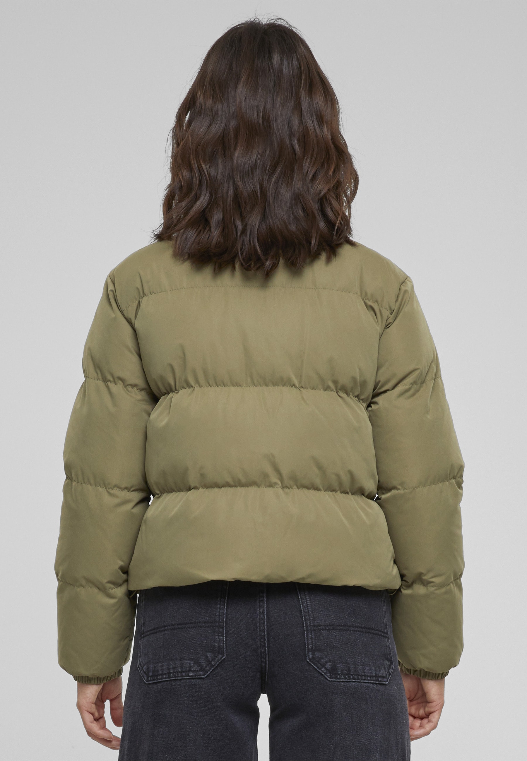 URBAN CLASSICS Winterjacke »Urban Classics Damen Ladies Short Peached Puffer Jacket« 1 Stk. tlg. ohne Kapuze