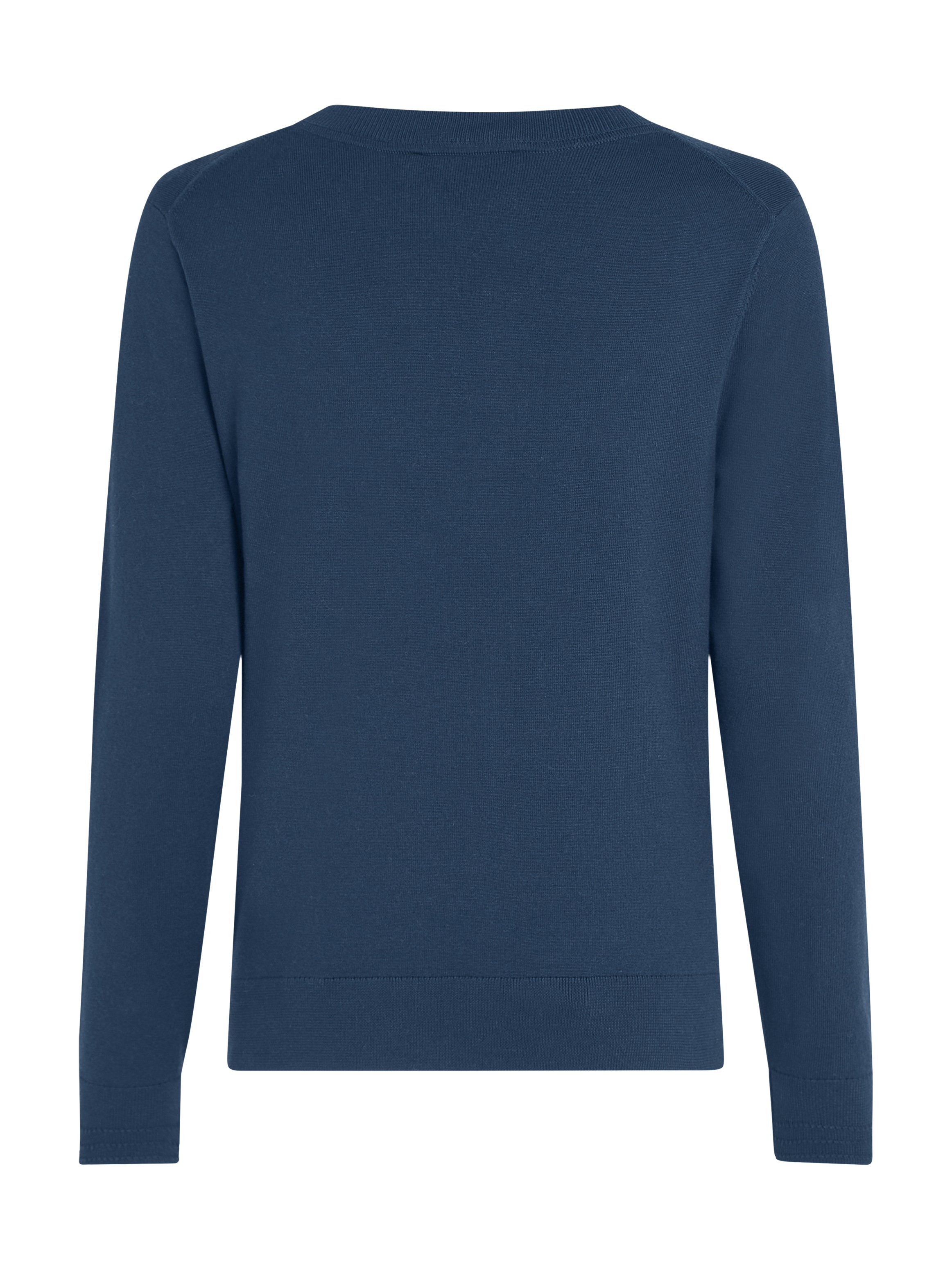 Tommy Hilfiger Rundhalspullover »CO JERSEY STITCH LS C-NK SWT«, mit Logostickerei