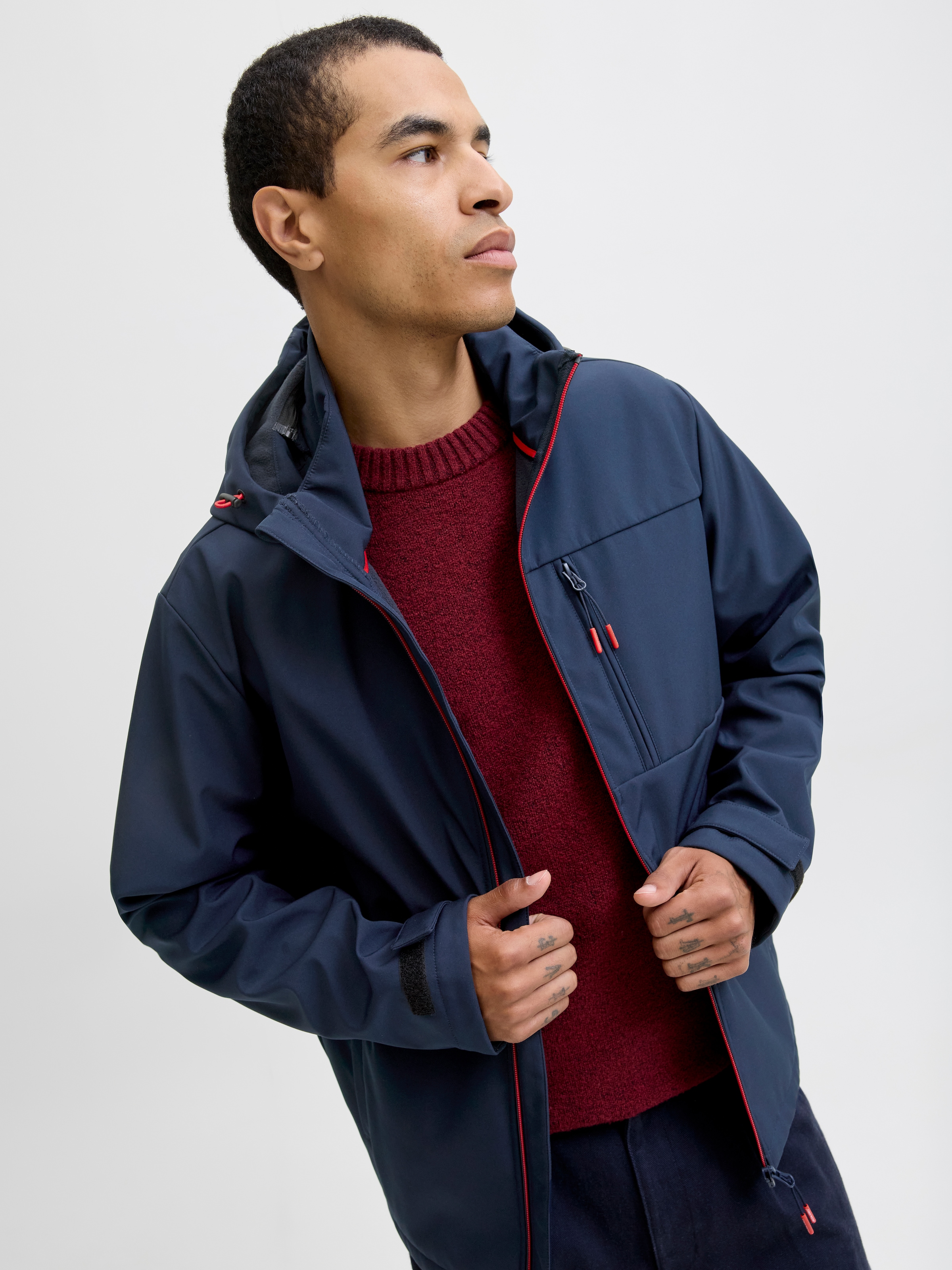 Jack & Jones Softshelljacke »JJTHATCHER SOFTSHELL HOOD«, mit Kapuze