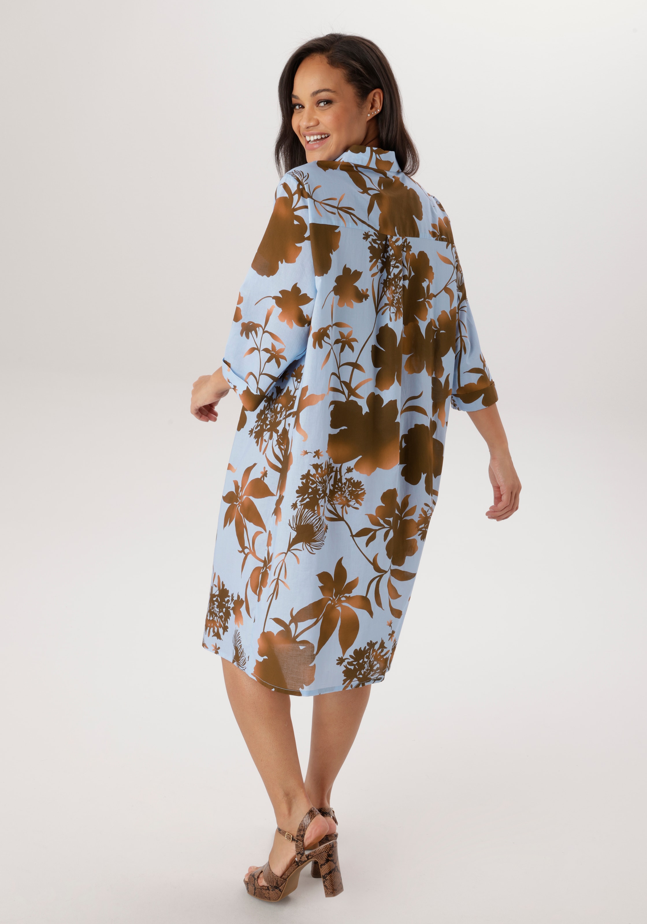 Aniston PLUS Hemdblusenkleid aus reine Baumwolle - NEUE KOLLEKTION