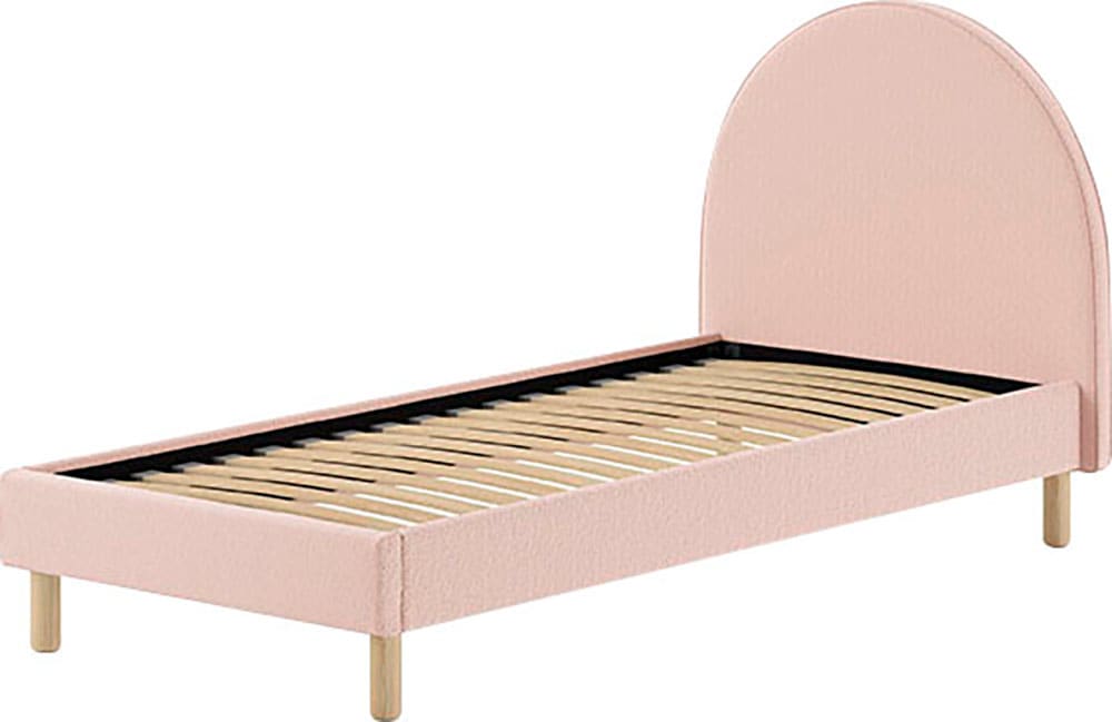 Vipack Polsterbett »MOON«, (Made in Europe), 2 Breiten (90 o. 140 cm), Lattenrost, Bouclé Stoff, wahlw. 4 Farben
