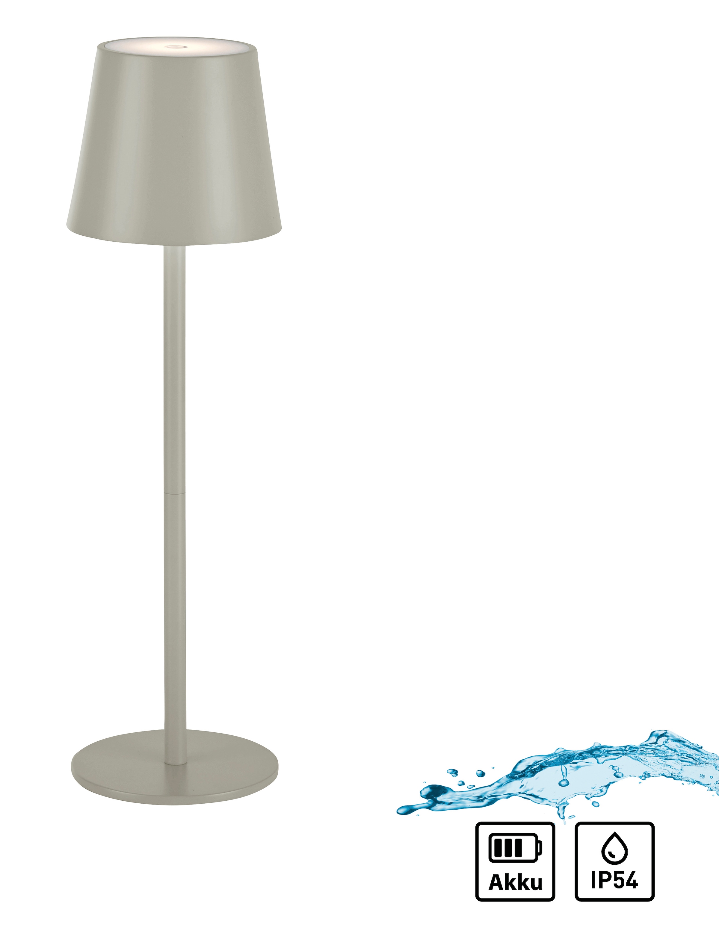JUST LIGHT LED Tischleuchte »EURIA, 2er Set«, 1 flammig, Leuchtmittel LED-Board | LED fest integriert, LED Akku Tischlampe