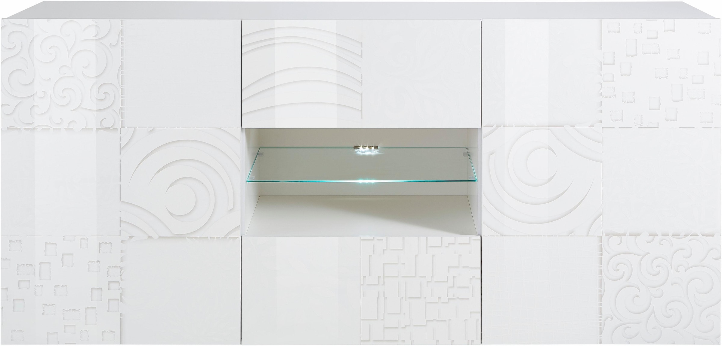 INOSIGN Sideboard »Miro«, Breite 181 cm mit dekorativem Siebdruck