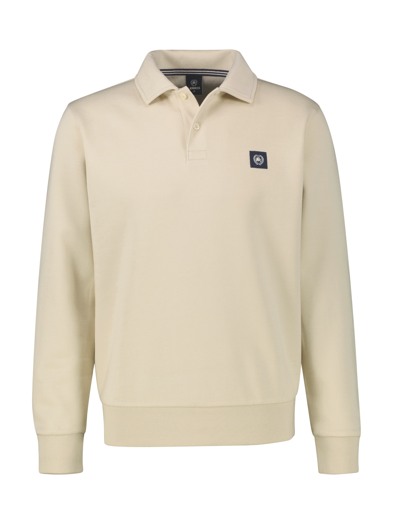 LERROS Langarm-Poloshirt »FELPA«, Sweatshirt mit Knopfleiste