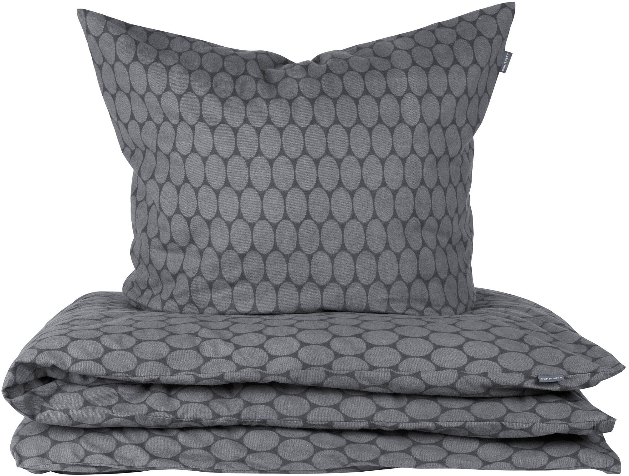 Schiesser Bettwäsche »Drops aus weicher Baumwolle mit modernem Grafikprint«, MADE IN GREEN by OEKO-TEX®-zertifiziert