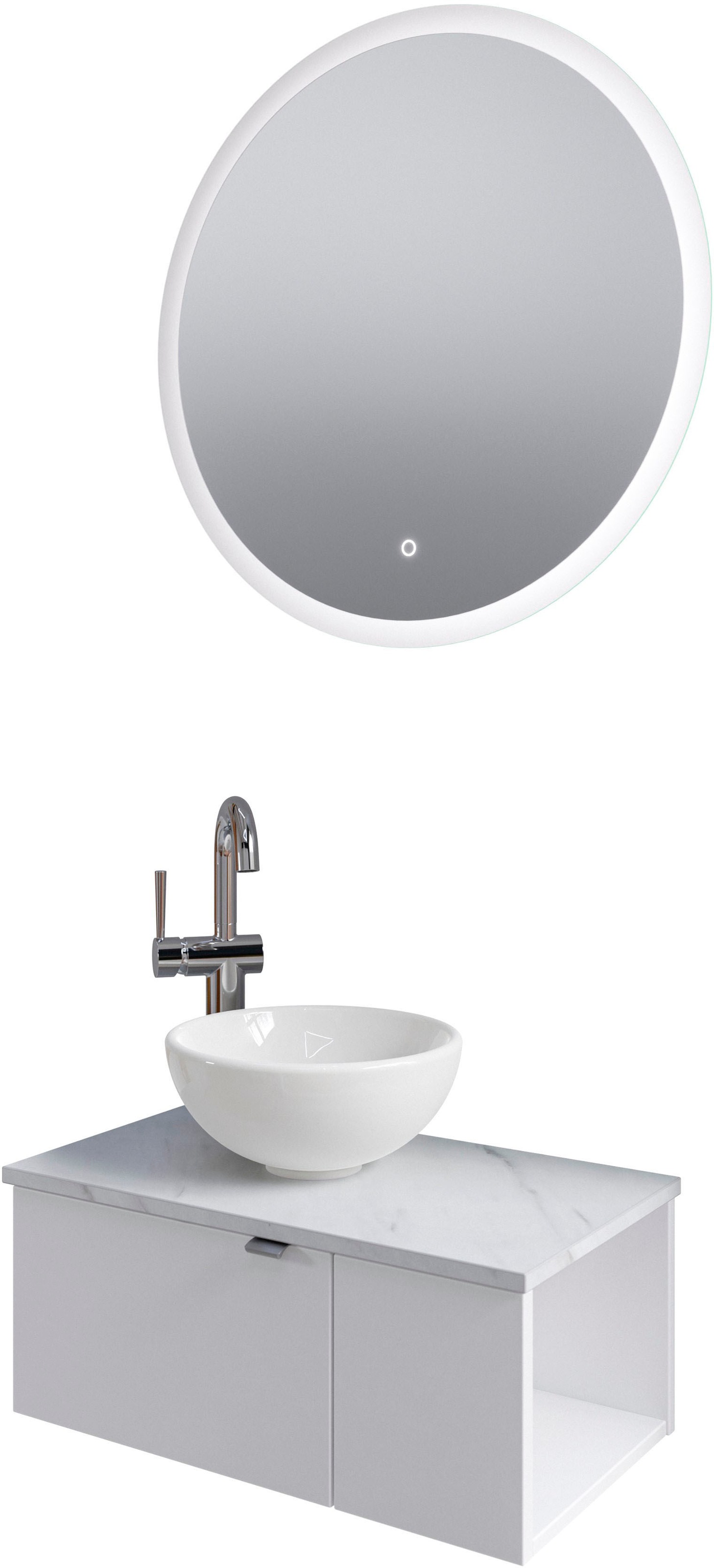 Saphir Badmöbel-Set »Serie 6915«, (4 St.), Gäste-Bad, 70 cm breit, mit LED- günstig online kaufen