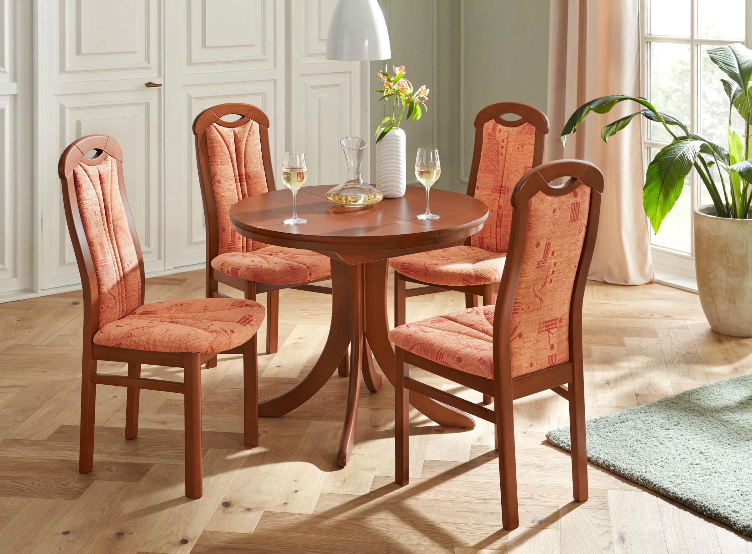 Home affaire 4-Fußstuhl »ALEX, Stuhl,Armlehnstuhl« () 2 Stk.Stuhl, Armlehns günstig online kaufen