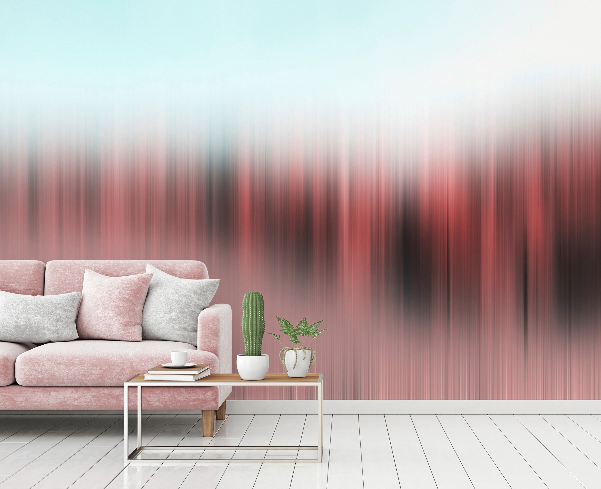 Architects Paper Fototapete »Atelier 47 Diffused Tree Row 2«, abstrakt, Vlies, Wand, Schräge, Decke