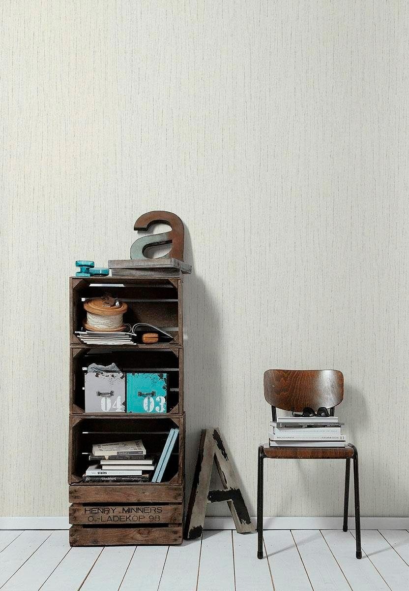 living walls Vliestapete »Flavour«, uni-einfarbig, Struktur Tapete Design Metallic