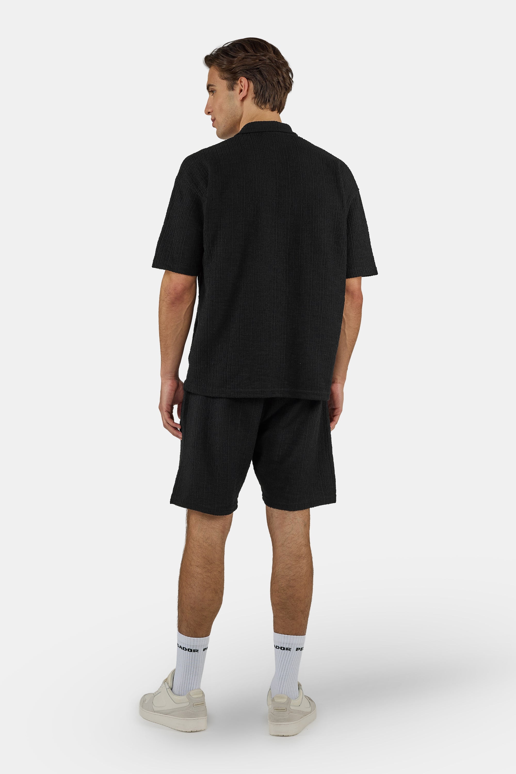 PEGADOR Kurzarmshirt »Libco Structured Knit Shirt« Materialmix, regular fit