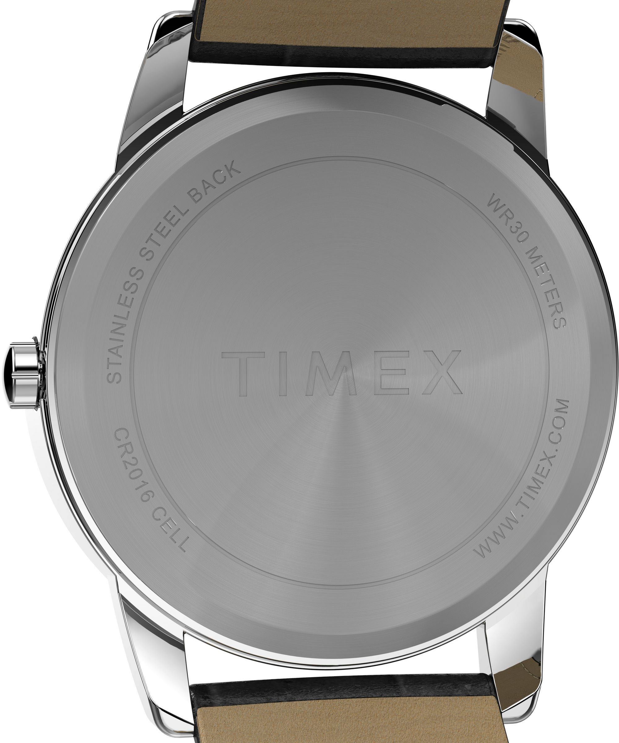 Timex Quarzuhr »EASY READER CLASSIC« Armbanduhr, Herrenuhr, Damenuhr,Lederarmband,Datum