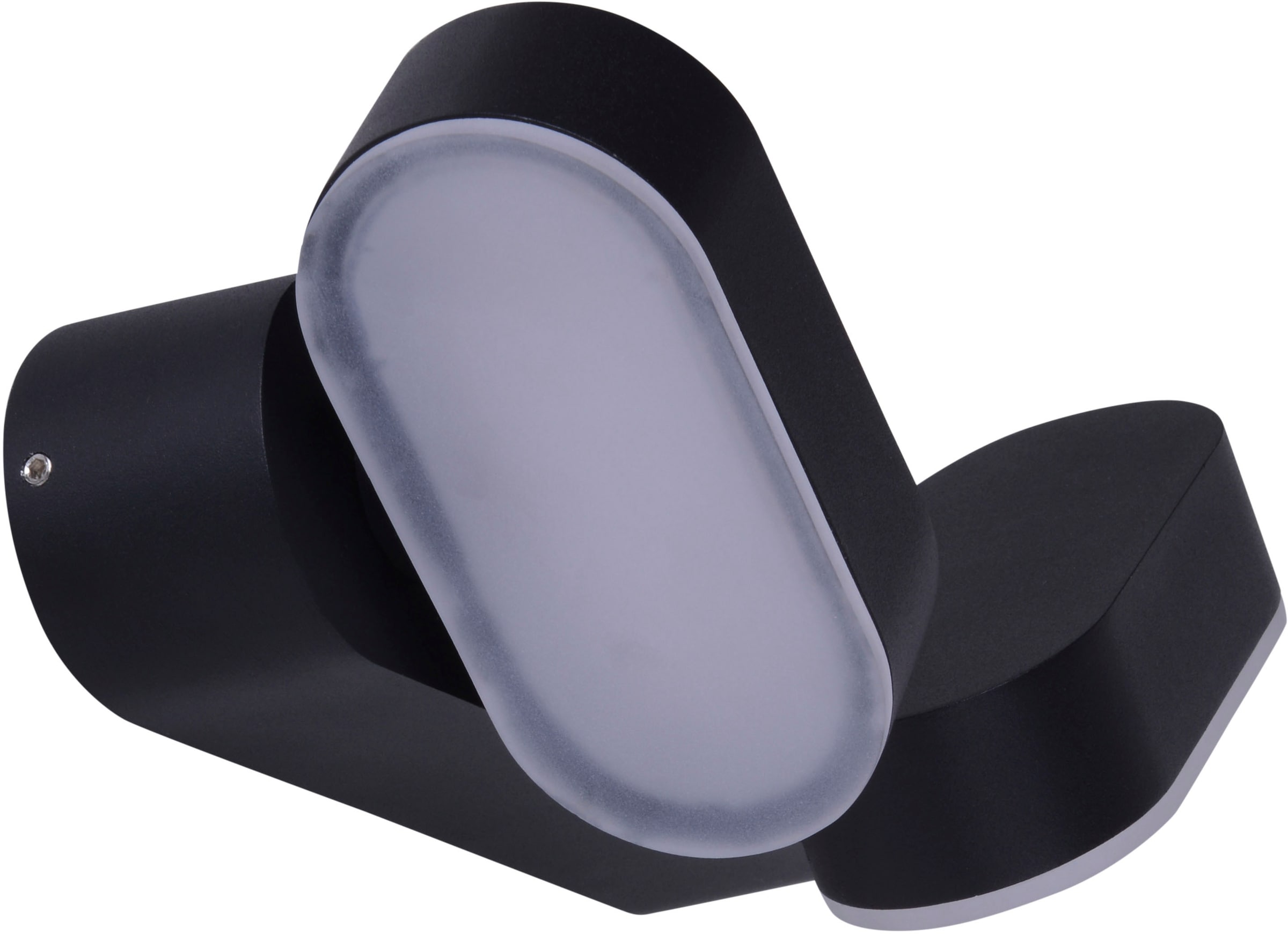 näve LED Außen-Wandleuchte »Motus«, 2 flammig, 2 bewegliche Lichtblöcke incl. 60 LED schwarz warmweiß IP 54