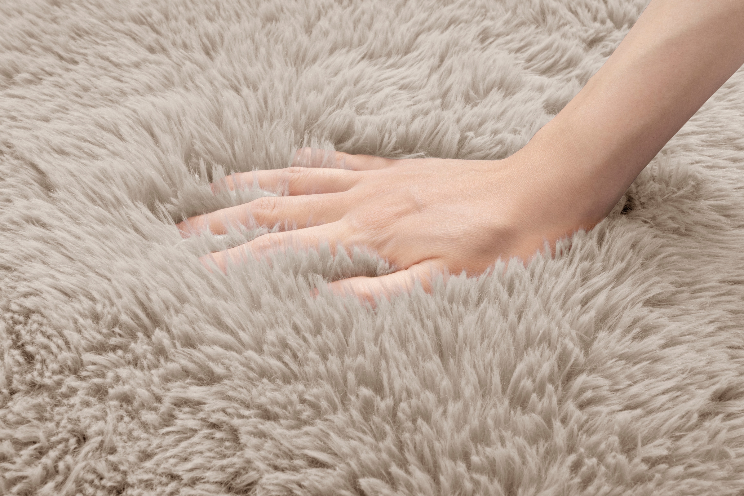 my home Hochflor-Teppich »Silky, besonders weich und kuschelig, sehr dichte Qualität«, rechteckig, 33 mm Höhe, rutschhemmend beschichtet, waschbar, uni, Wohnzimmer, Schlafzimmer