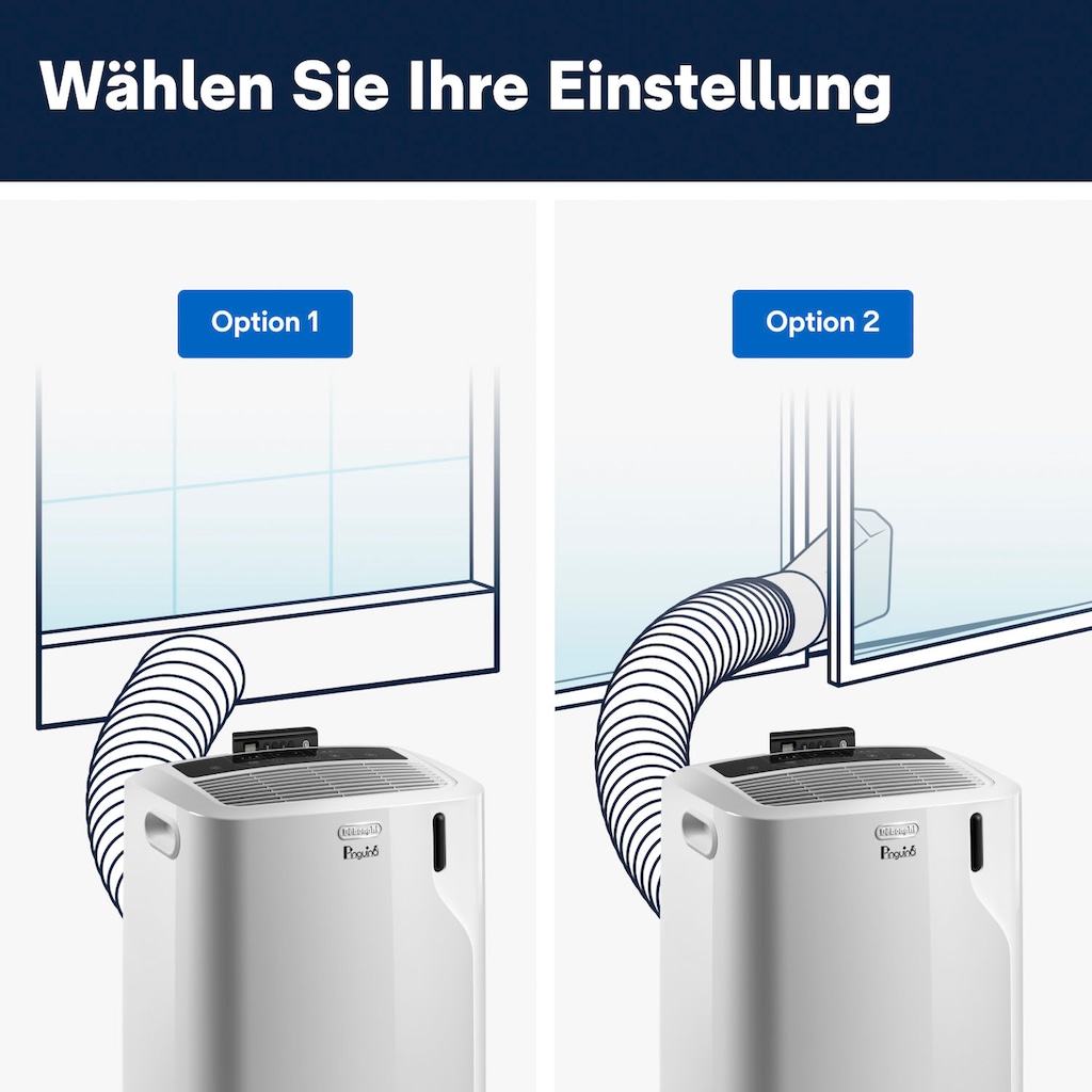 De'Longhi 3-in-1-Klimagerät »Pinguino PAC EM82K«, Mobile Klimaanlage für Räume bis 32m²