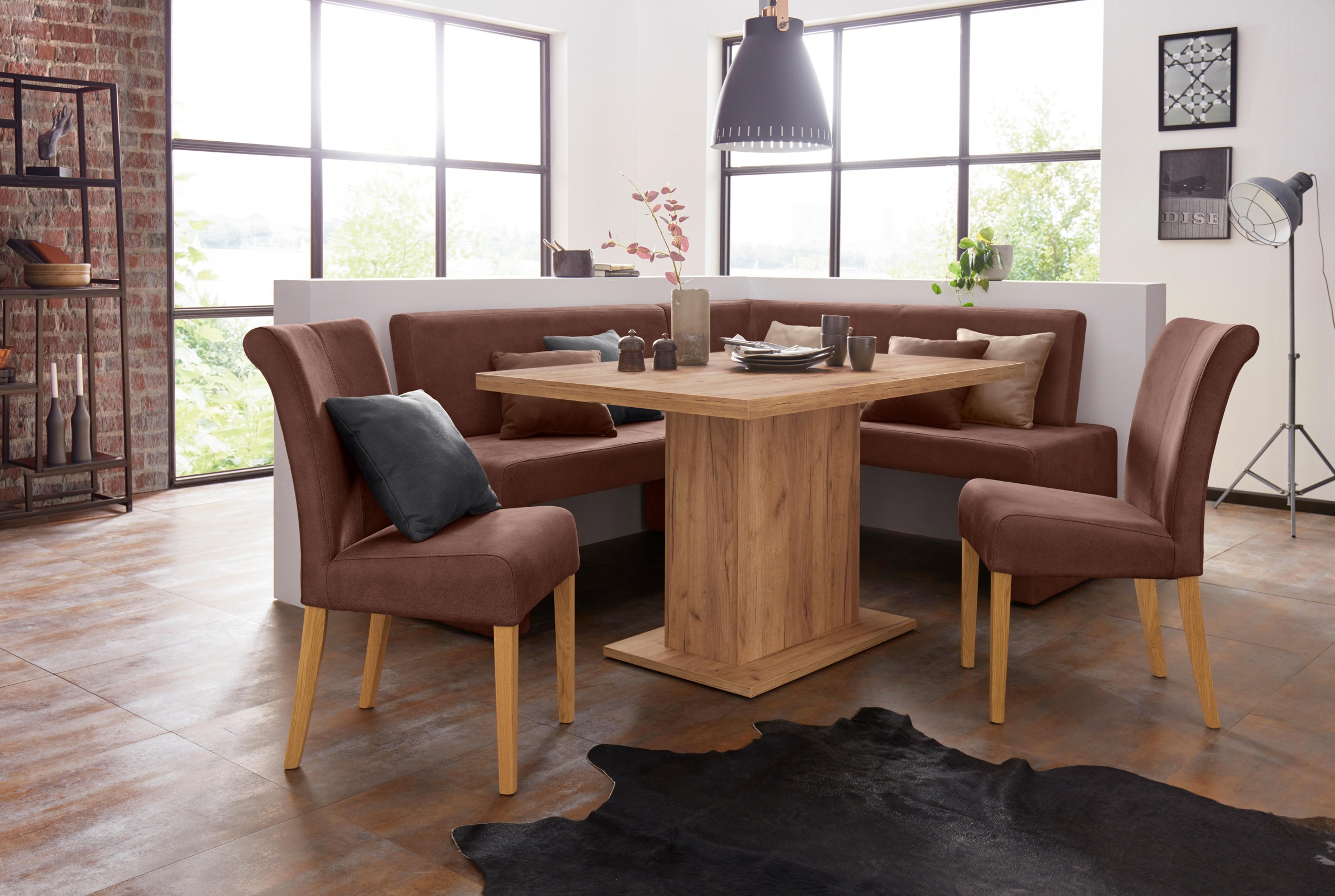 Home affaire 4-Fußstuhl »Barcelona« (Set) 2 Stk.Stuhlbeine aus Massivholz, günstig online kaufen