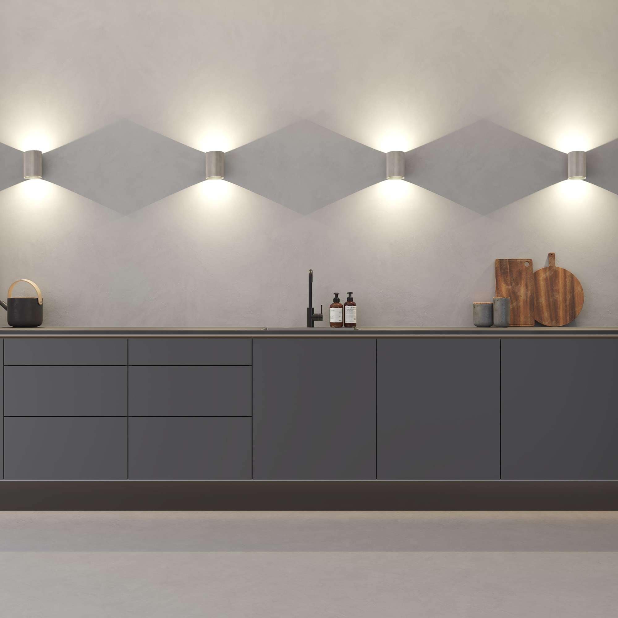 Loevschall Wandleuchte »Sekvens, Modern Wandlampe, Auf-/Ablicht, Dänisches Design«, IP 54 Wasserdicht, Modern design