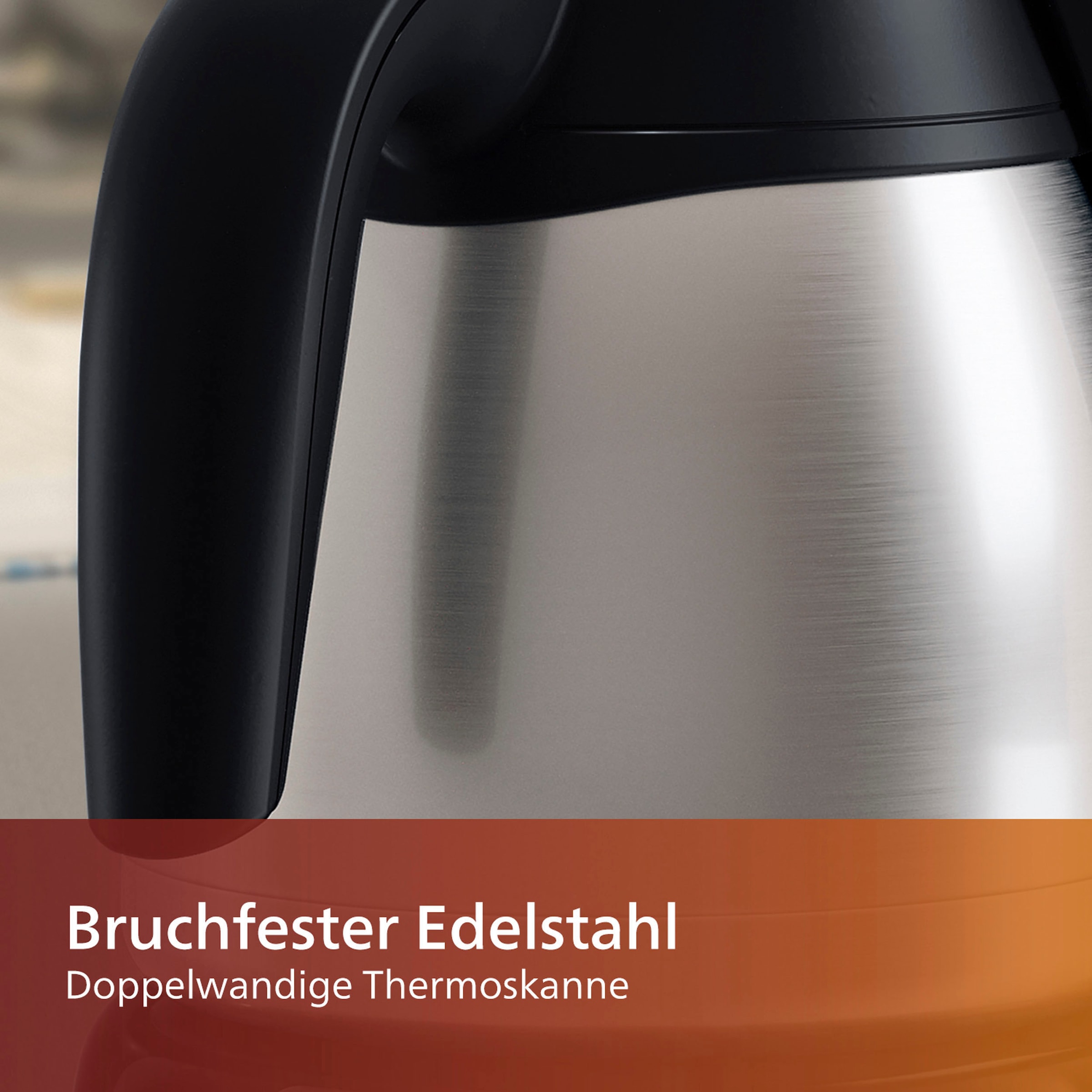 Philips Filterkaffeemaschine »Gaia HD7546/20 Viva Collection« 1,2 l Kaffeekanne Papierfilter 1x4 mit Thermokanne, Tropfstopp und Abschaltfunktion, silber