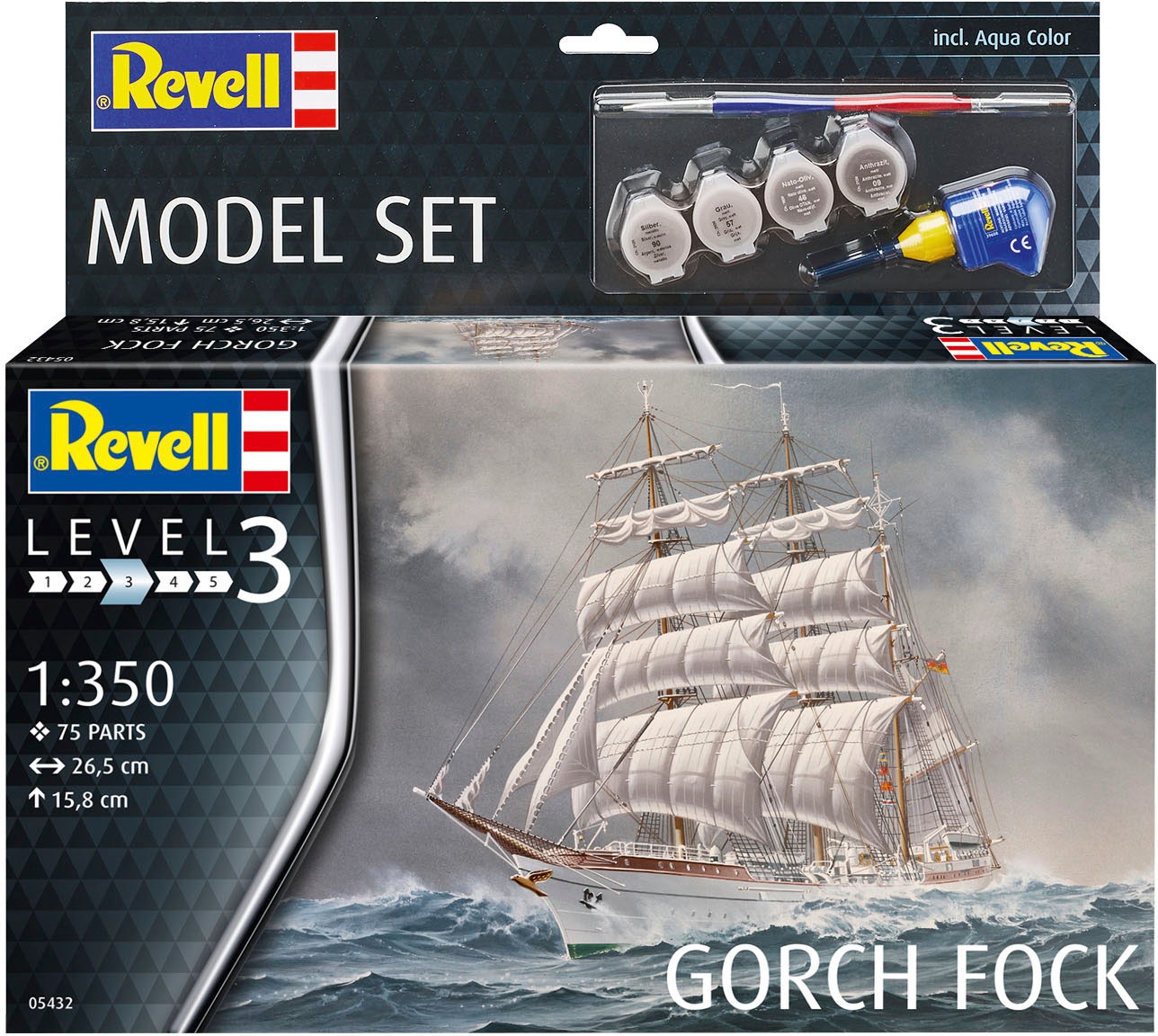 Revell® Modellbausatz »Segelschiff Gorch Fock«, 1:350