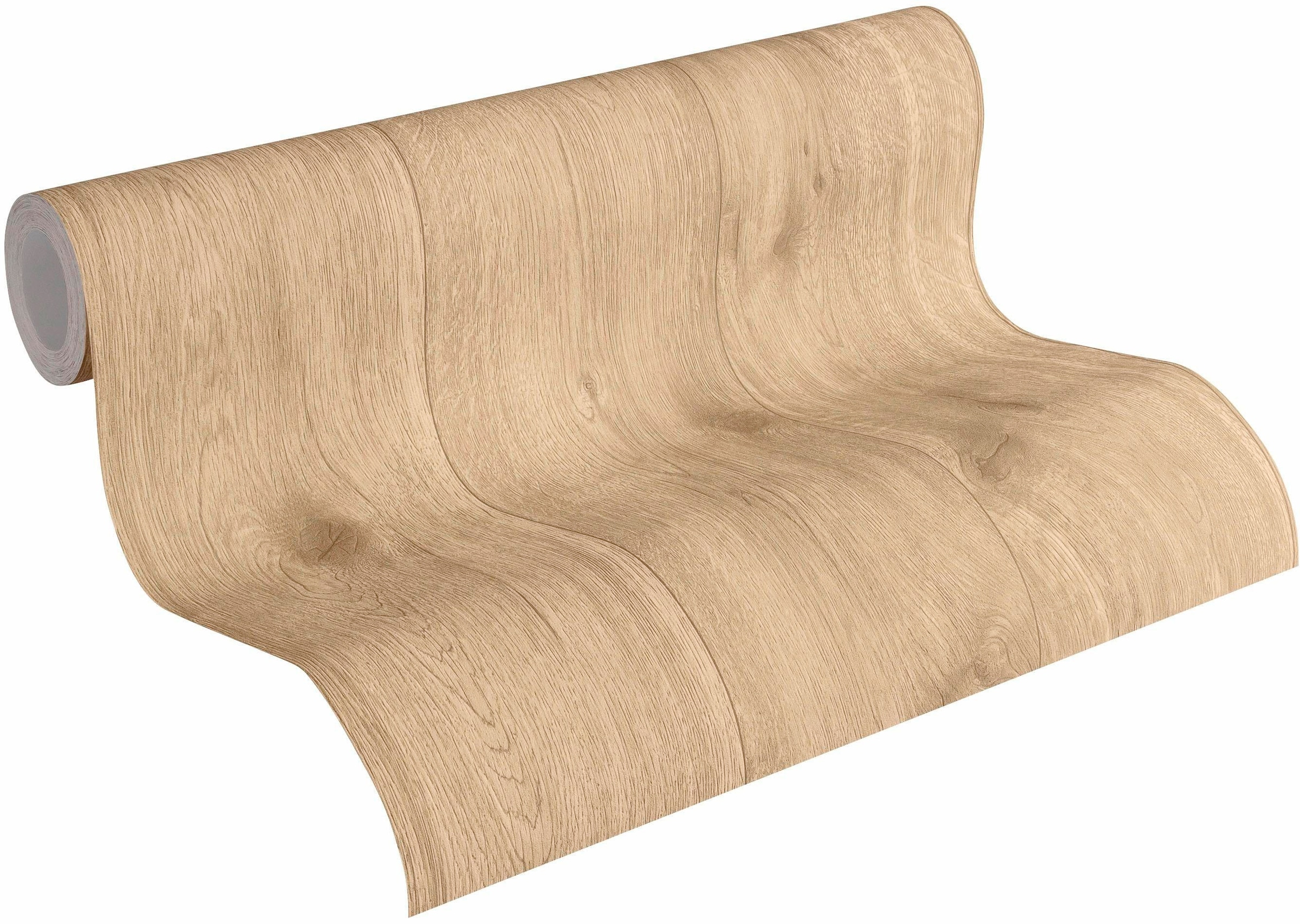 living walls Vliestapete »Best of Wood`n Stone«, Holz-realistisch-gestreift, Tapete Holzoptik Tapeten Wohnzimmer Schlafzimmer Küche modern Design