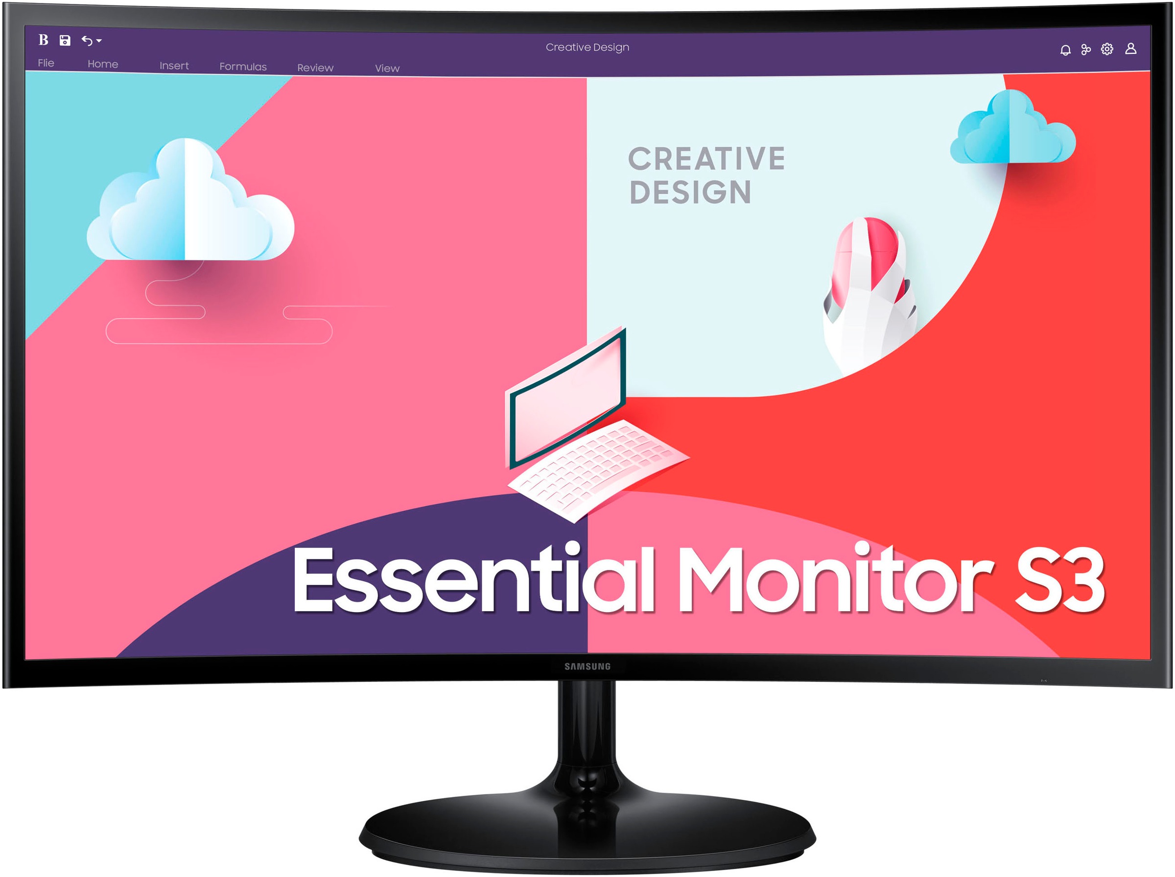 Samsung Curved-LED-Monitor »S24C364EAU«, 59 cm/24 Zoll, 1920 x 1080 px, Full HD, 4 ms Reaktionszeit, 75 Hz