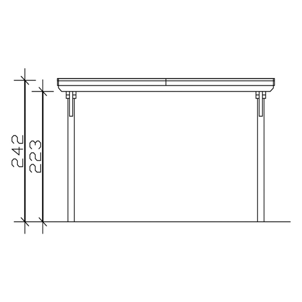 Skanholz Einzelcarport »Emsland«, Holz, 341 cm, natur